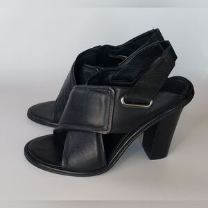 Tibi Cleo Women's Black Leather Heel Size 37